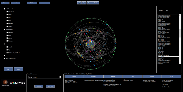 Screenshot of the services module of the COMPASS game