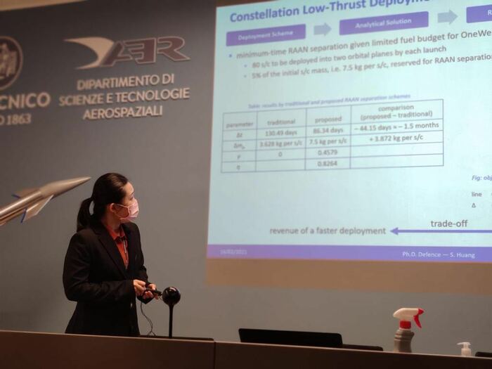 Simeng Huang successfully defends her PhD thesis on mission analysis for low-thrust satellite constellations