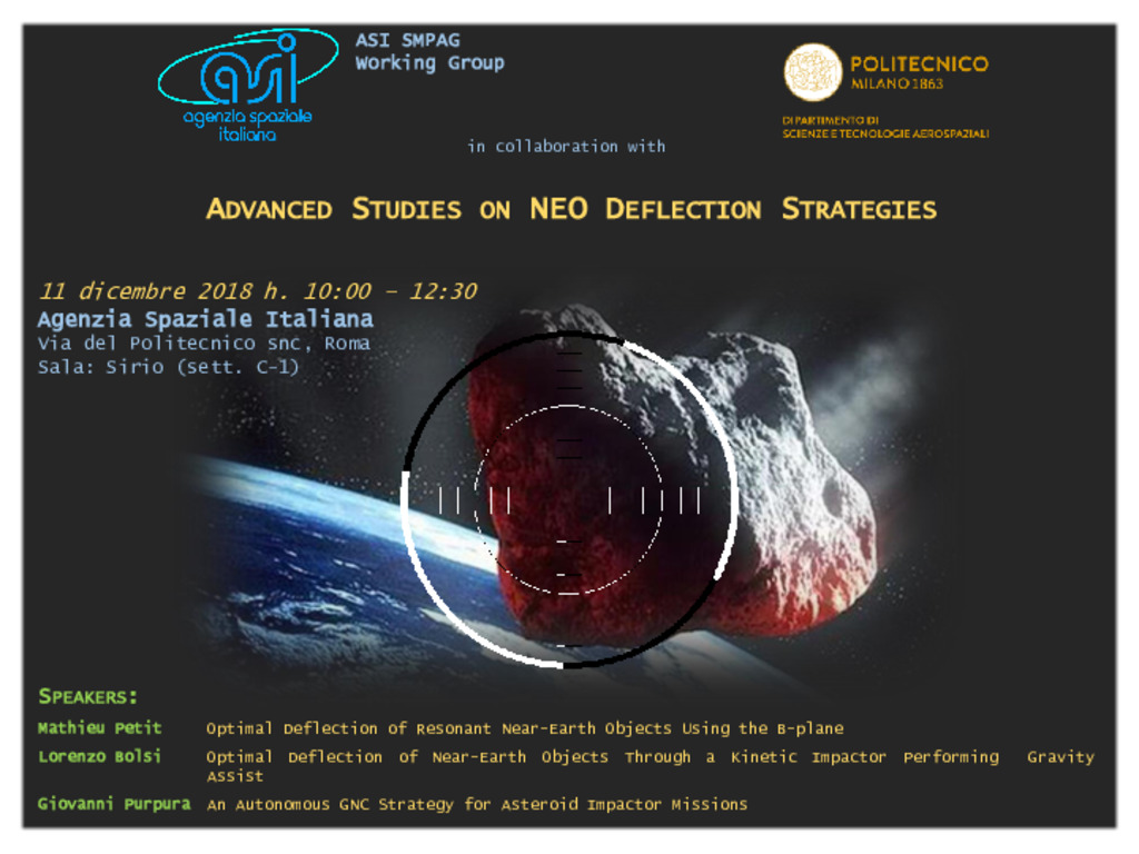 ASI SMPAG seminar on NEO deflection strategies