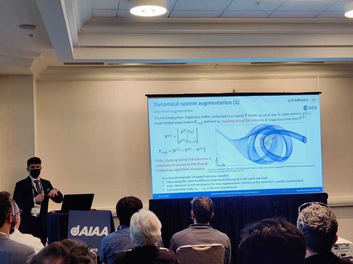 Alessandro Masat presenting at 2022 AIAA SciTech Forum and Exposition