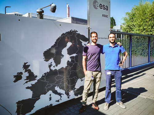 Matteo Romano and Stefan Frey at ESOC