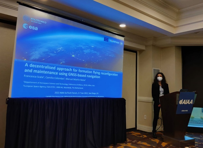 Francesca Scala presenting at the 2022 AIAA SciTech Forum and Exposition
