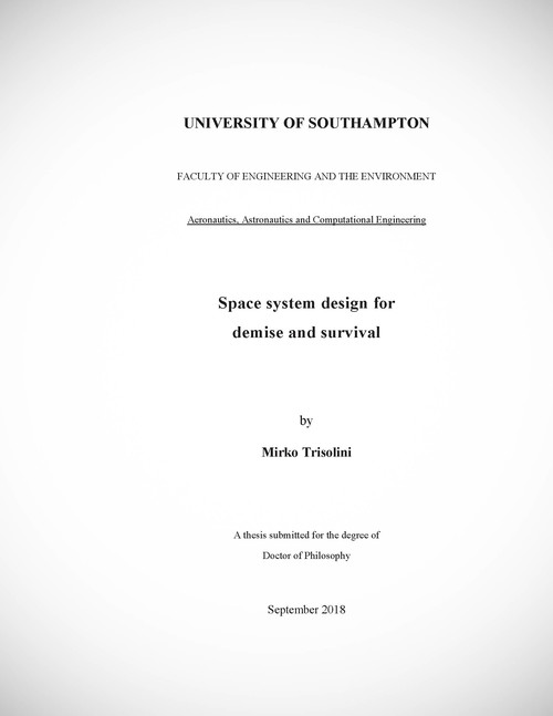 Front page of Mirko Trisolini's PhD thesis
