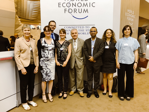 Camilla Colombo and the ERC delegation at the World Economic Forum 2019