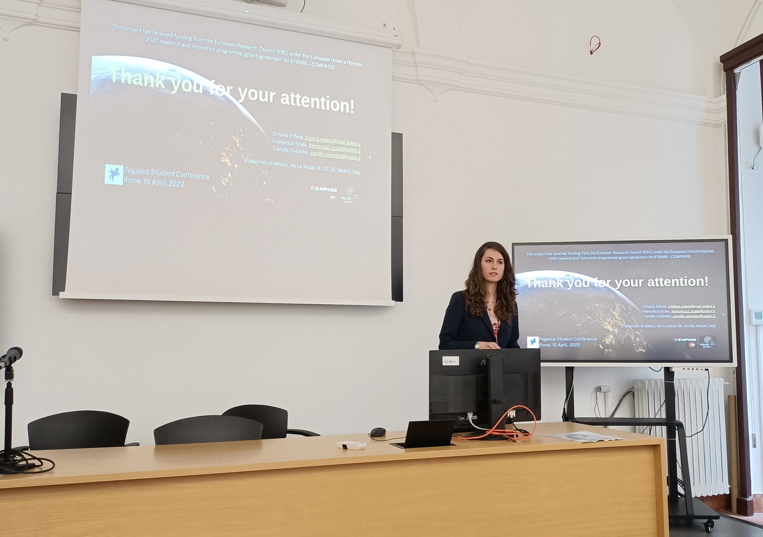 Cristina Erbeia at 2023 Pegasus Student Conference in Rome